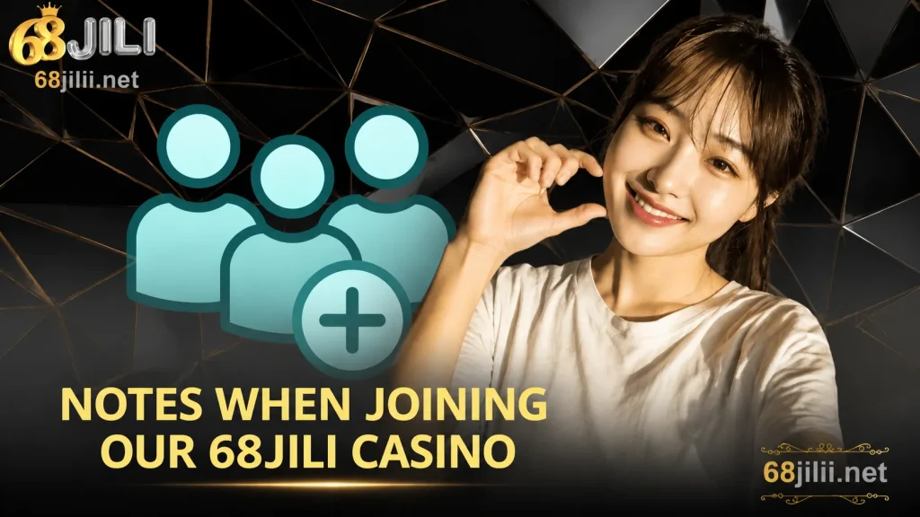 68jili Casino promotional banner with smiling woman