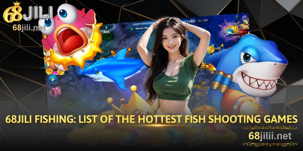68jili Colorful fishing game advertisement scene