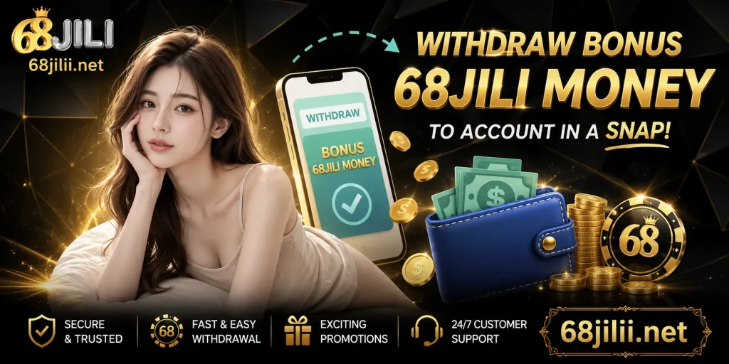 68jili Glamorous casino finance promotion design